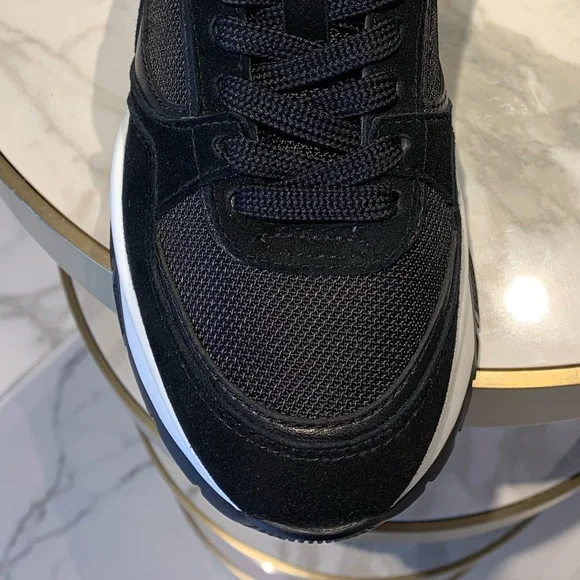 COPY - Jimmy Choo Leather trainersSize 7.5 in WHITE/GREYLeather and suede